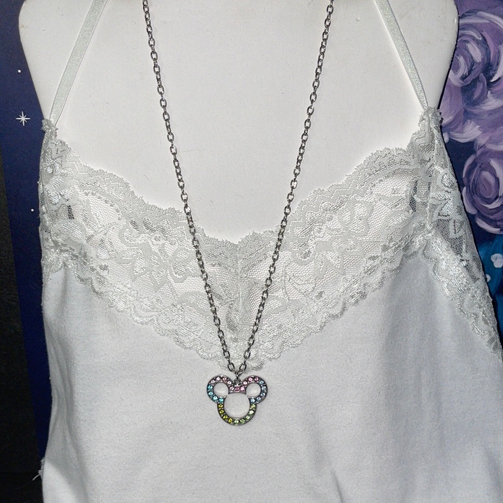 DISNEY MICKEY MOUSE RHINESTONE NECKLACE